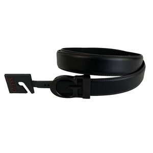 New Mens Guess G Buckle Black Faux Leather Belt Size XL 42-44 NWT